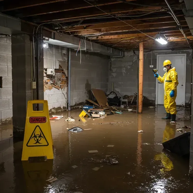 Flooded Basement Electrical Hazard in Salem, SD Property