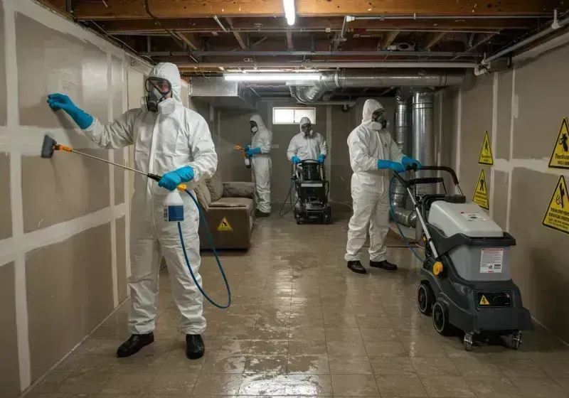 Basement Moisture Removal and Structural Drying process in Salem, SD